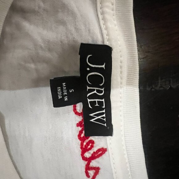 J crew Heart graphic relaxed T-shirt show your heart on your sleeve - Picture 6 of 8